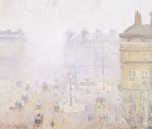 Place du Theatre Francais: Mist Effect door Camille Jacob Pissarro