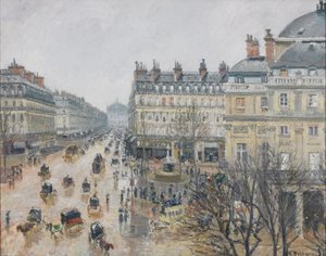 Place du Théâtre Français, Parijs: Regen