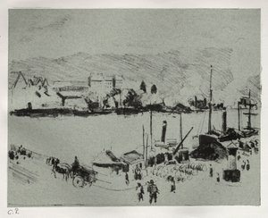 Quai Boieldieu in Rouen door Camille Pissarro