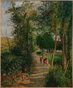 Route de Berneval-le-Petit (huis Thievain) door Camille Jacob Pissarro