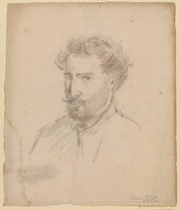 Zelfportret, driekwart profiel naar links (Caracas (?) 1853/54) door Camille Pissarro