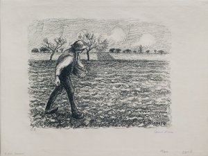 Semeur, 1896 door Camille Pissarro