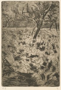 Het koolveld door Camille Pissarro