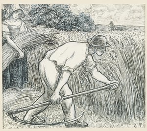 De oogst door Camille Jacob Pissarro