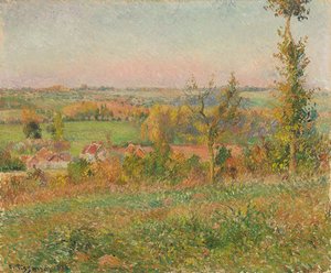 De heuvels van Thierceville gezien vanaf de landweg, omgeving van Eragny, 1884