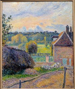 Het huis van waanzin in Eragny door Camille Jacob Pissarro