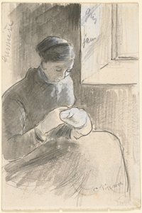 De Mender, c.1881 (pen en zwarte inkt, penseel en grijs gewassen over grafiet gehoogd met witte gouache)