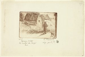 De terugkeer van de herder door Camille Pissarro