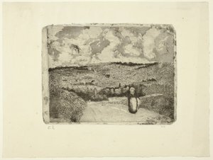 De Vrouw op de Weg door Camille Pissarro