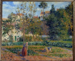 Groentetuin bij de Hermitage, Pontoise door Camille Jacob Pissarro