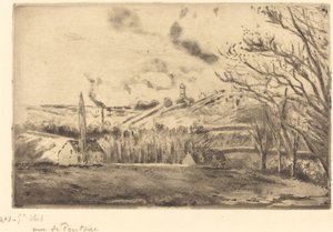 Gezicht op Pontoise door Camille Pissarro