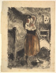 Vrouw die haar haar arrangeert, 1894