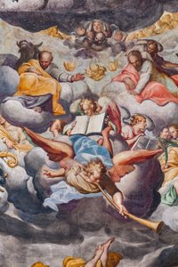 Engelen die muziek spelen (detail)