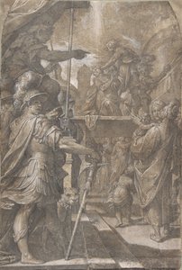 Martelaarschap van een vrouwelijke heilige Agnes, 1605-9 door Camillo Procaccini