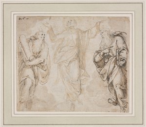 De Transfiguratie recto, Studie van Handen verso, c. 1590 door Camillo Procaccini