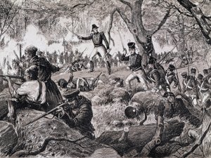 De Slag bij Chateauguay, 26 oktober 1813, 1880 door Canadian School