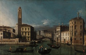 Groot Kanaal: San Geremia en de Ingang naar de Cannaregio door Canaletto (Giovanni Antonio Canal)