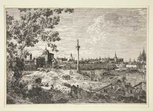 Denkbeeldig Uitzicht op Padua, uit de serie Vedute (Gezichten) door Canaletto (Giovanni Antonio Canal)