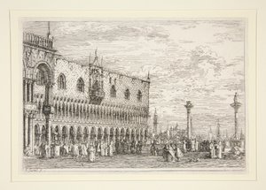 La Piera del Bando, V., uit de serie Vedute door Canaletto (Giovanni Antonio Canal)