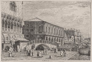 Le Preson. V. (De Gevangenis, Venetië), uit de serie Vedute (Gezichten) door Canaletto (Giovanni Antonio Canal)