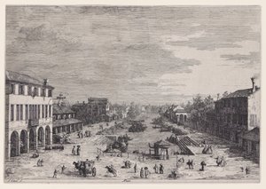 Mestre, uit de serie Vedute (Gezichten) door Canaletto (Giovanni Antonio Canal)