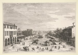 Mestre, uit de serie Vedute door Canaletto (Giovanni Antonio Canal)