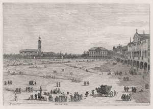 Prato della Valle, uit de serie Vedute door Canaletto (Giovanni Antonio Canal)
