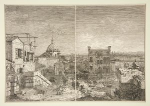 Het Huis met de Inscriptie [en] Het Huis met de Perstyle, uit de serie Vedute (Gezichten)