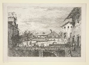 Het terras, uit de serie Vedute (Gezichten)