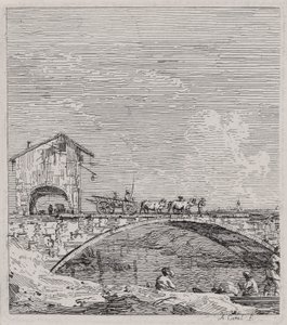 De wagen die over een brug gaat, uit de serie Vedute (Gezichten)