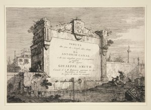Titelplaat, uit de serie Vedute (Gezichten) door Canaletto (Giovanni Antonio Canal)