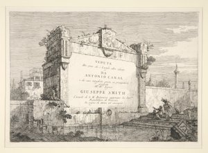 Titelplaat, uit de serie Vedute door Canaletto (Giovanni Antonio Canal)