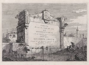 Titelplaat, uit de serie Vedute (Gezichten) door Canaletto (Giovanni Antonio Canal)