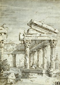 Capriccio: Een verwoeste klassieke tempel