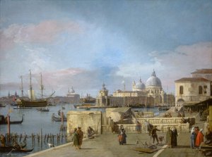 Ingang van het Grote Kanaal vanaf de Molo, Venetië