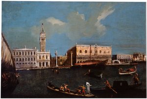 Groot Kanaal, Piazzetta en Dogepaleis in Venetië, 18e eeuw