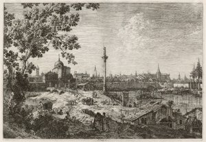 Denkbeeldig uitzicht op Padua, ca. 1735-1746 door Canaletto