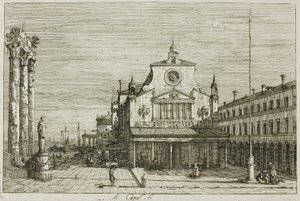 Imaginaire Weergave van S. Giacomo di Rialto, uit Vedute door Canaletto