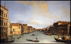Italiaans:  Veduta del Canal Grande Uitzicht op het Canal Grande door Canaletto