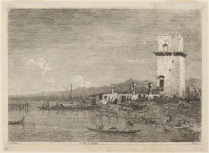 La Torre di Malghera door Canaletto