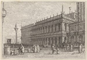 De bibliotheek door Canaletto