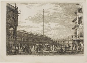 le Procuratie niove e S. Ziminian V., uit Vedute door Canaletto