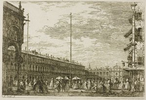 Le Procuratie niove e S. Ziminian V, uit Vedute door Canaletto