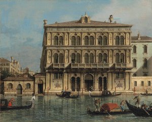 Palazzo Vendramin-Calergi, aan het Canal Grande, Venetië door Canaletto
