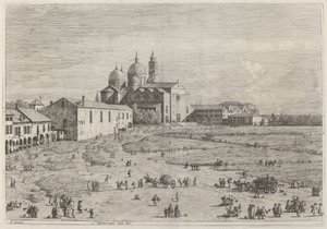 S. Giustina in pra della Vale door Canaletto