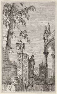 Het graf van de bisschop door Canaletto