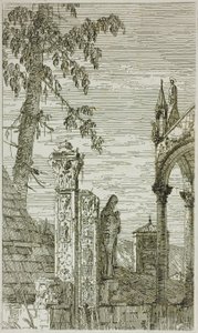 Het graf van de bisschop, van Vedute door Canaletto