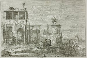 Het ruitermonument, uit Vedute