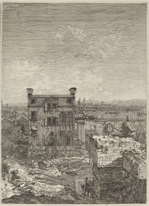 Het Huis met het Peristylium door Canaletto