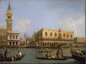 De Mole, uitzicht vanaf het bassin van San Marco naar Venetië